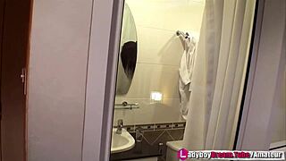 Asian Milf goes rogue and gets her ass fucked by a horny TS