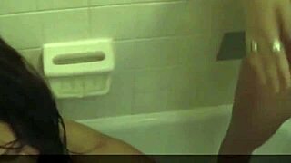 amateurs dive into threesome fun in the shower