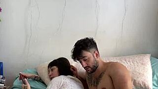 Petite Couple Fucks Then Watches Amateur Videos With Creampie Orgasm