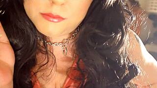 Sexy bbw mistress smoking cigarettes.