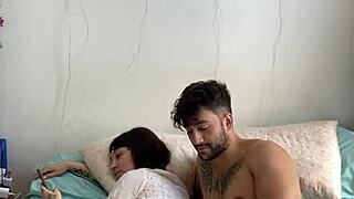 Petite Couple Fucks Then Watches Amateur Videos With Creampie Orgasm