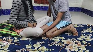 Teen couple's rough anal session on mobile cam with hanif pk and popy khatun