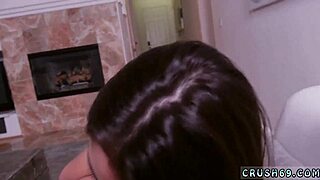 i'm watching this chubby teen give a blowjob in missionary position