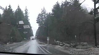 Teen Hottie Masturbates in Car with Toys and Rips Clothes