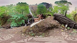 Yanks Luscious Milf Masturbating with Intense Solo Pleasure Outdoors