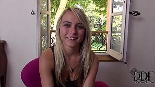 chloe toys her ass while undressing