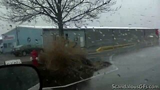 Teen Hottie Masturbates in Car with Toys and Rips Clothes