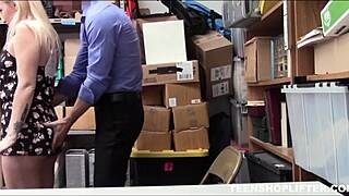 teen shoplifter caught having sex with guard 😏 big ass small tits