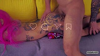 Stepsister challenged to suck in public POV