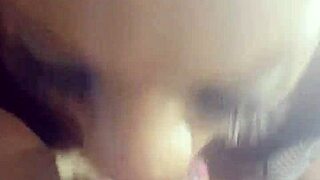 milf slurps sloppy on big black cock with donut