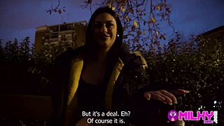 Horny Busty Woman Calls Ex-Boyfriend While Stranger Licks Pussy in Park