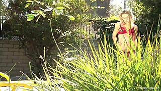 Dahlia Sky gets caught masturbating in voyeur scene