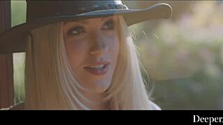 jazlyn rides cowgirl with bad boys in deepthroat action