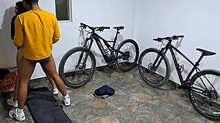 In the garage, my latina cousin skillfully sucks my monster cock and rides it passionately in part three.