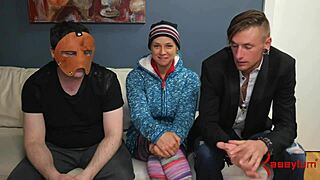 Sub blonde ass stretched in bondage domination!