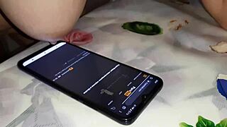 My girlfriend uses her phone with big boobs - lesbian illusion girls