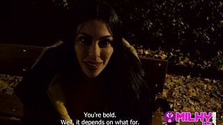 Horny Busty Woman Calls Ex-Boyfriend While Stranger Licks Pussy in Park