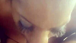 milf slurps sloppy on big black cock with donut