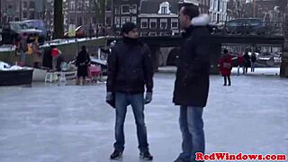 Staring in the eyes of a European man