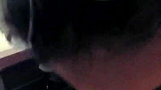 skinny thai chick gives a quick sloppy blowjob on camera.