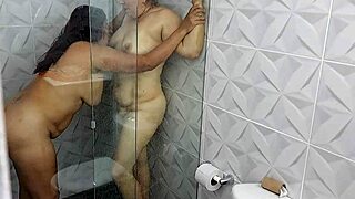Two Mature Latinas Masturbate Wildly in Bathroom While I Watch Part 1