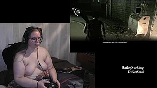 Big ass brunette has her REAL tits touched