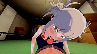 Himiko Toga rides cowgirl and gets creampied in POV hentai