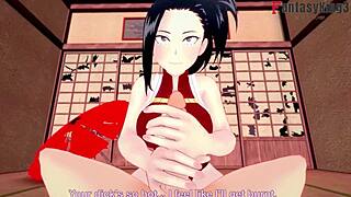 Free BJJ workout with Busty heroine Momo Boku no Hero
