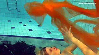 Nastya Strips Naked and Teases Hot Body in Pool