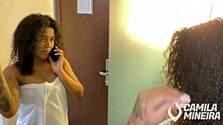 Latina Wife Sucks Cock And Gets Cumshot In Mouth Before Husband Arrives