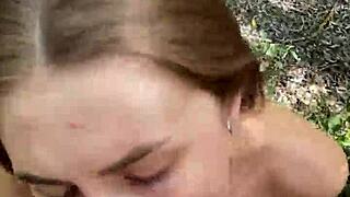 real blonde gets pounded in public park