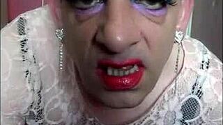 crossdressing mark wright uses homemade toy wishing for real cock cumshot