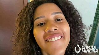 Latina Wife Sucks Cock And Gets Cumshot In Mouth Before Husband Arrives