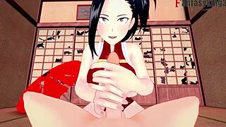 Free BJJ workout with Busty heroine Momo Boku no Hero