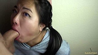 Hey, watch this Asian babe take epic facefucking POV