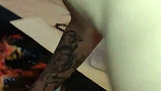 wife PAINTING naked in homemade solo