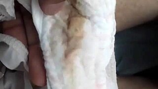 Beautiful Lace Panties With Used Towel