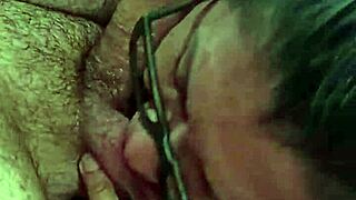 A male to female transsexual engulfs a dick and gets an erection