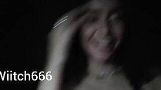 Young Latina brunette amateur exposes herself on the street, engaging in oral, anal, and assfucking.