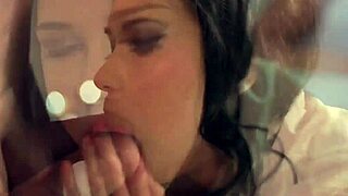 Affectionate blonde sucking cock and jerking off