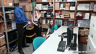 the high roller shoplyfter sucks the lp officer's big cock deep throat