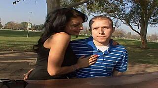 nerdy blonde pornstar tests huge cock at home on kuxxx.com