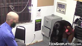 i punished ebony babe tori montana with blowjob, cowgirl riding, and facial for stealing in garage