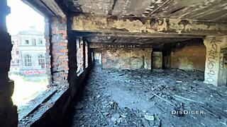 rock girl teen 18+ takes hard fucking in abandoned factory pov outdoor taboo