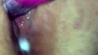 Tiffany's Tight Pussy Fucked Fast with Dildo, Creaming and Dripping Down Her Asshole