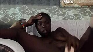 ebony model with dildo toys