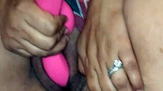 This chubby lover pumps a big creampie into his cheating wife's pussy in missionary.