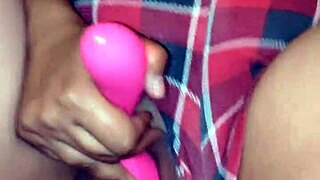 This chubby lover pumps a big creampie into his cheating wife's pussy in missionary.