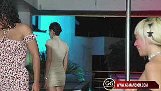Blonde masturbates with her friends at GGMansion