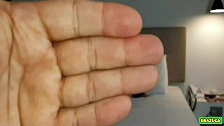 Teasing Latina Teen Duda Pimentinha's Behind-The-Scenes Cumshot Fun